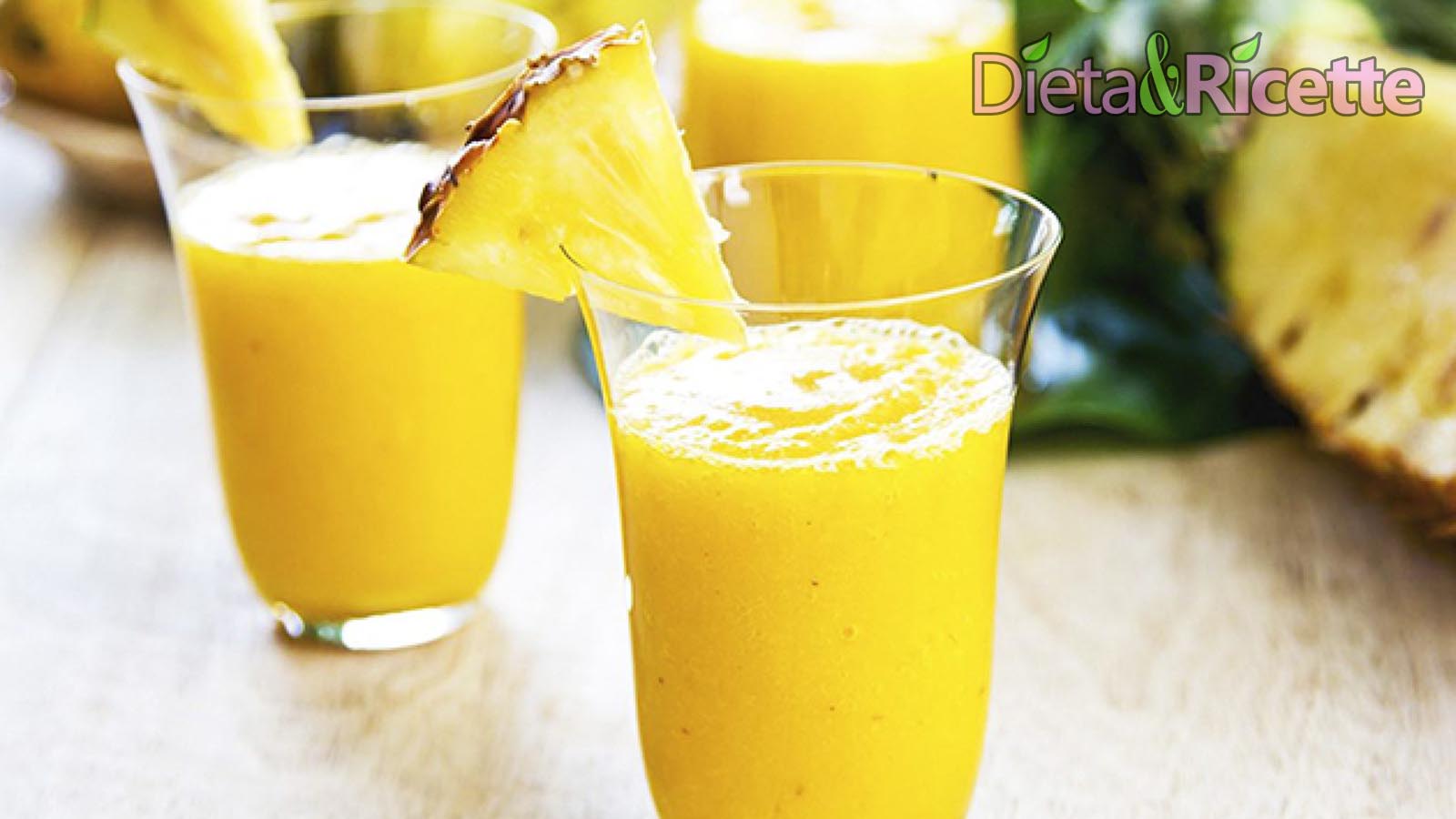 ricetta detox centrifugato ananas mela zenzero