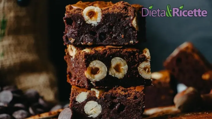 Brownies ricetta originale americana con nocciole e cioccolato