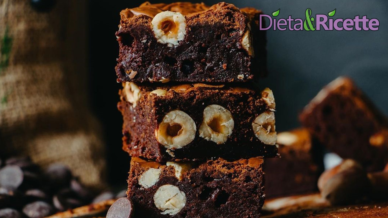 brownies americani, la originale con nocciole e cioccolato