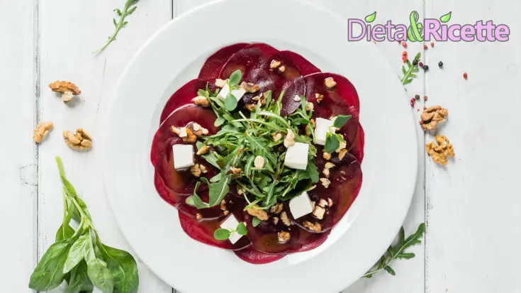 Carpaccio di Barbabietola cotta, ricetta di un contorno vegetariano che fa bene alla salute