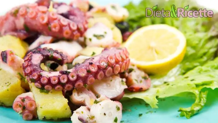Insalata di polpo e patate con citronette al prezzemolo